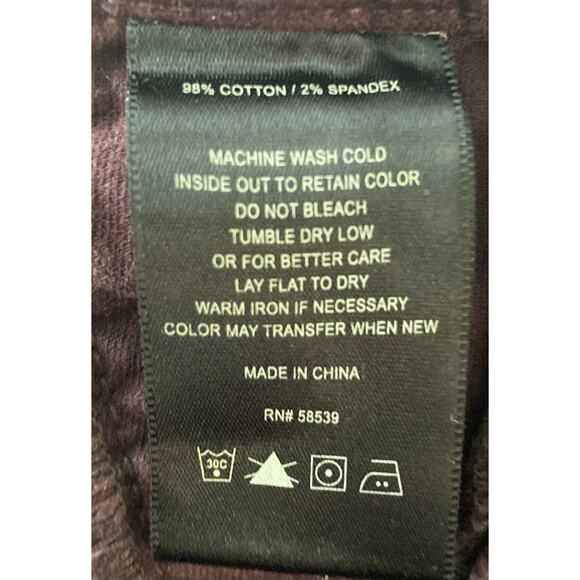 Kut from the Kloth Trouser / Pants Plumb Purple Velvet Women’s Size 6 32W x 31L# - Picture 6 of 9